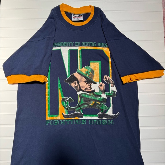 Vintage 90’s University of Notre Dame Fighting Irish T Shirt - Picture 1 of 4
